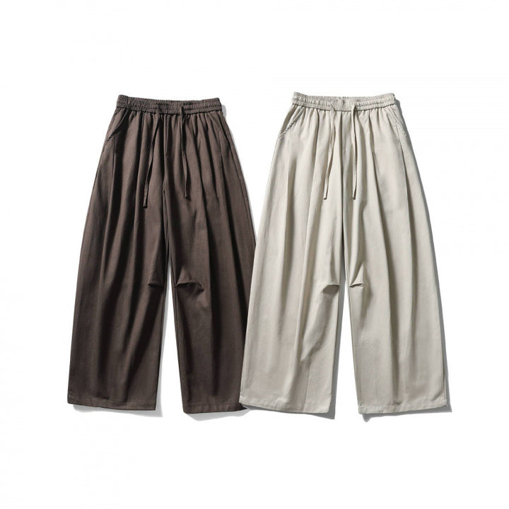 [Unisex] Weite Leinenmix-Hose mit elastischem Bund und Tunnelzug Echo Archiv