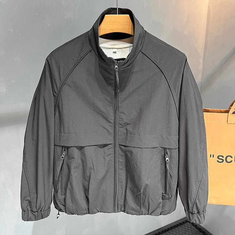 Herren urbane Übergangsjacke mit integriertem Windschutz Echoarchiv