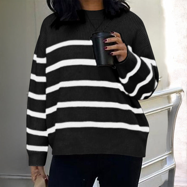 Damen nan oversized Mohair-Strickpullover mit weitem Carmen-Boat-Ausschnitt und flauschiger Struktur Echo Archiv