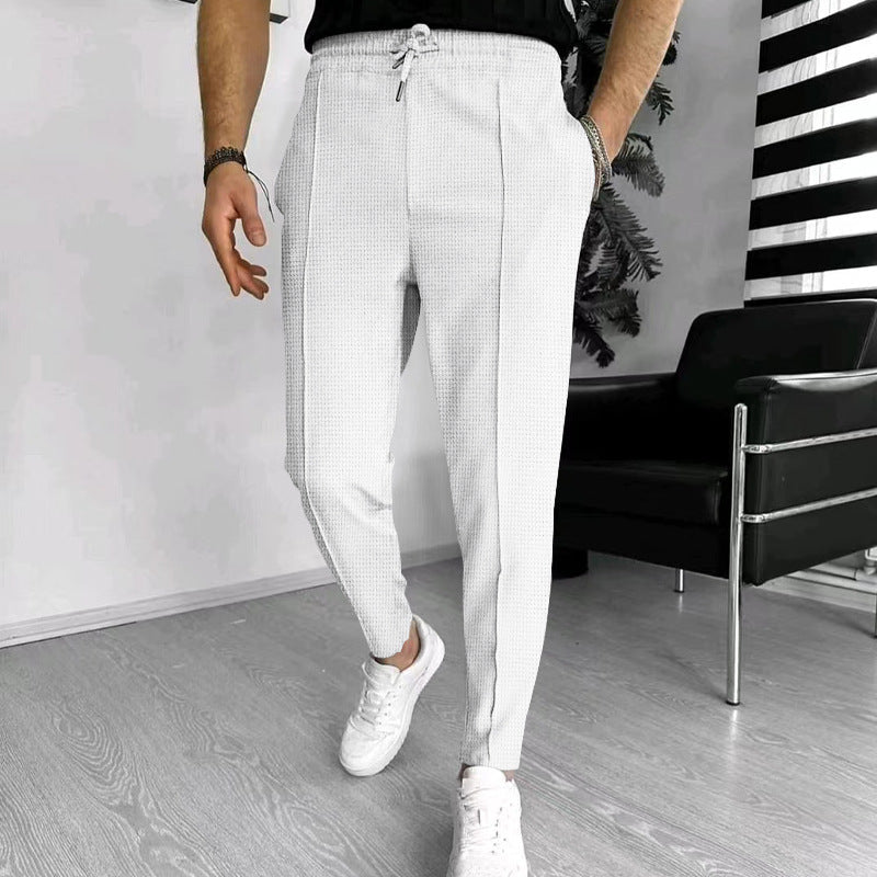 Herren Modische Chinohose mit elastischem Bund und praktischen Taschen Echoarchiv