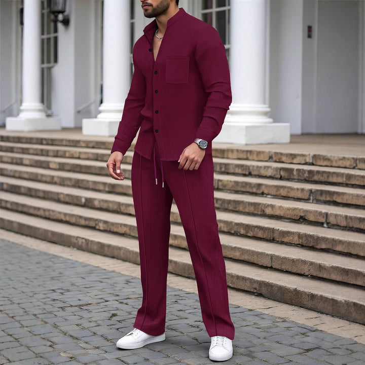 Herren elegante Karohose mit passendem Hemd Echoarchiv