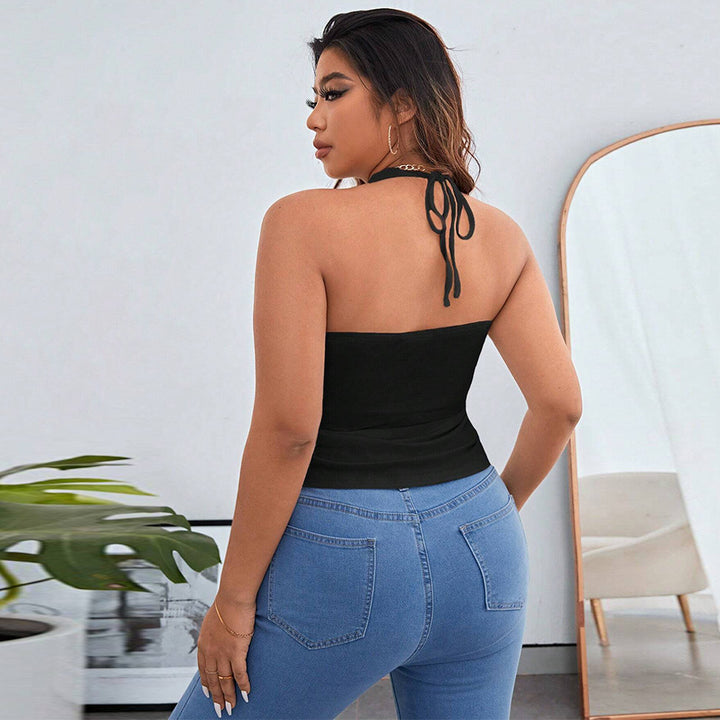 Damen V-Ausschnitt Tanktop mit asymmetrischem Saum und Raffungen Echo Archiv