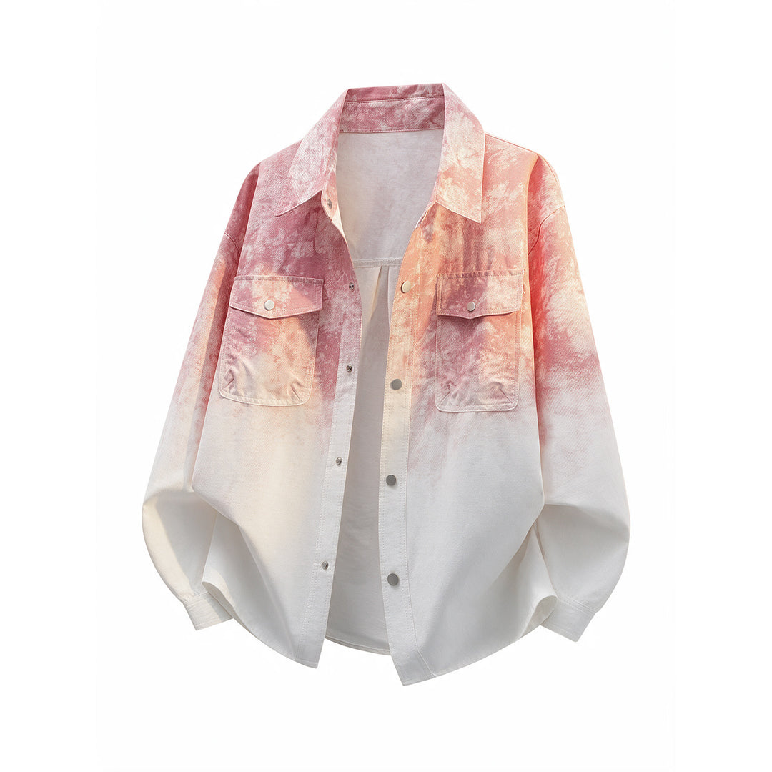 Damen Modische Overshirt-Jacke mit hohem Kragen und aufgesetzten Taschen Echo Archiv