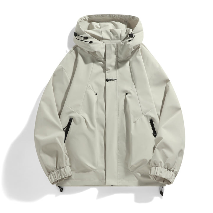 Herren Funktionsjacke mit verstellbarem Kapuzenkragen und seitlichen Taschen Echoarchiv