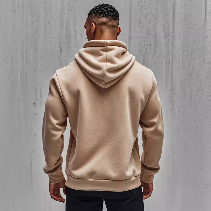 Herren gemütlicher Kapuzenpullover mit Reißverschluss und Taschen Echoarchiv