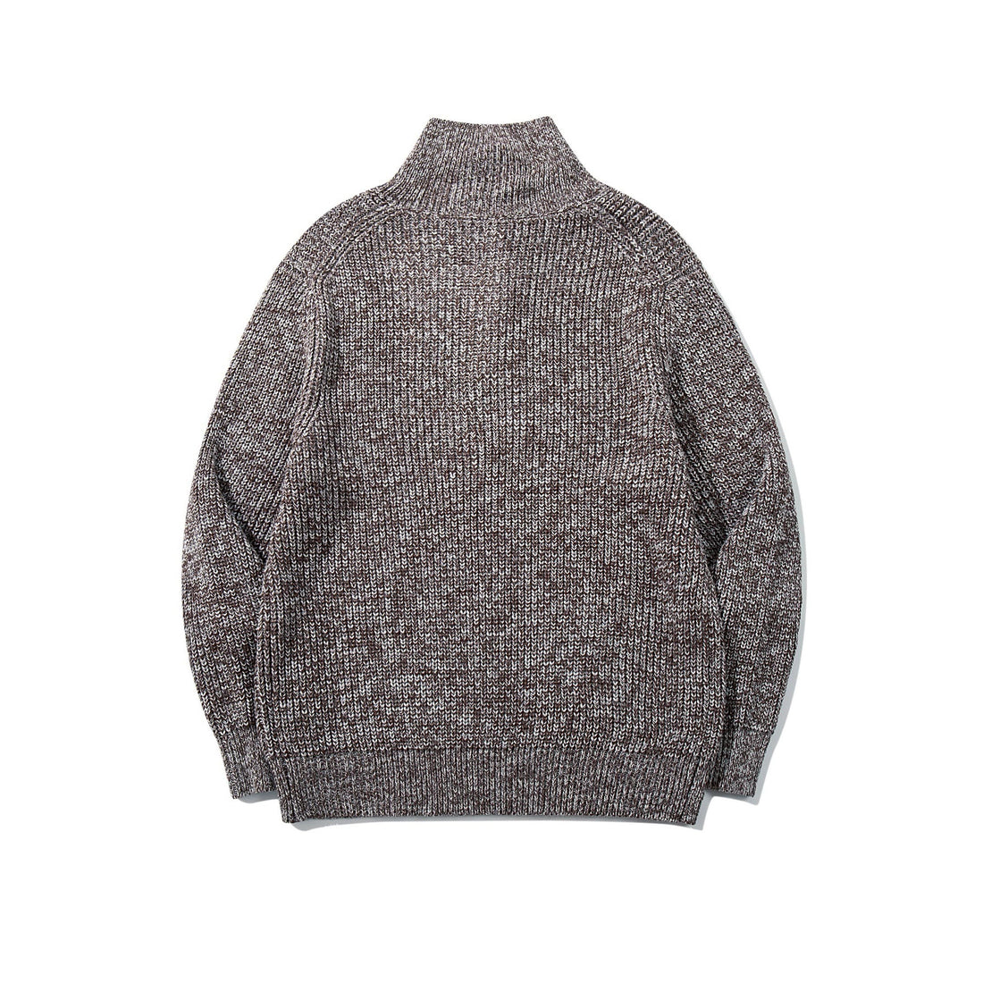 Unisex Grobgestrickter Rollkragenpullover mit halber Knopfleiste Echoarchiv