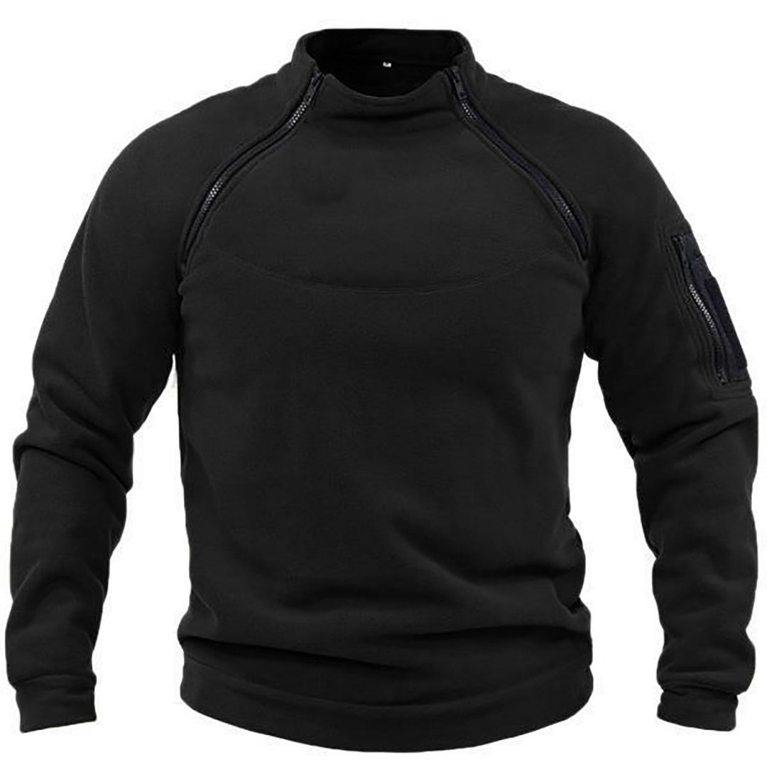Herren Fleece-Hoodie mit hohem Kragen und praktischem Reißverschluss Echoarchiv