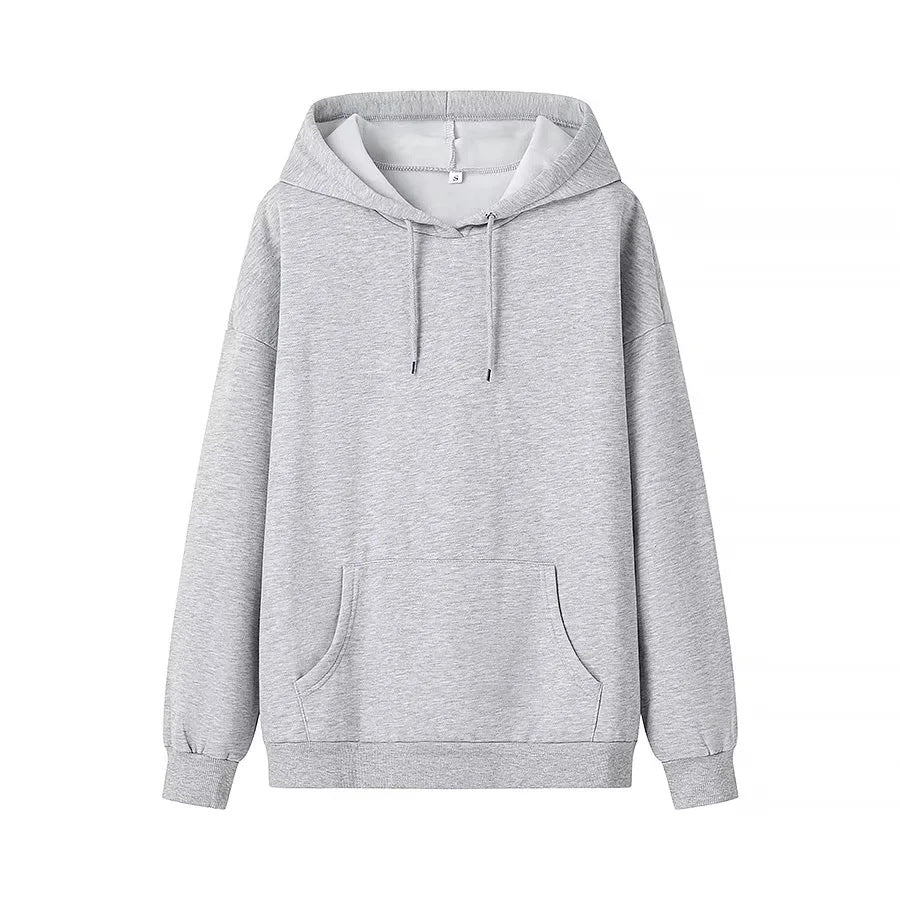 Unisex nan oversized Kapuzenpullover aus Baumwollmix mit Kängurutasche, Bindebandkapuze und Rippbündchen Echo Archiv