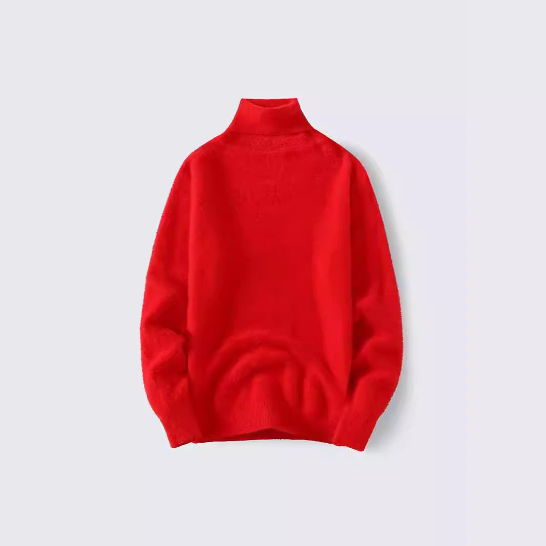 Herren warmer Rollkragenpullover aus weichem Strickstoff Echoarchiv