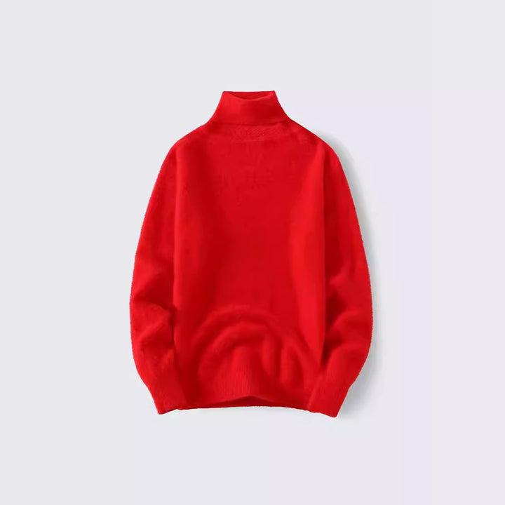 Herren warmer Rollkragenpullover aus weichem Strickstoff Echoarchiv