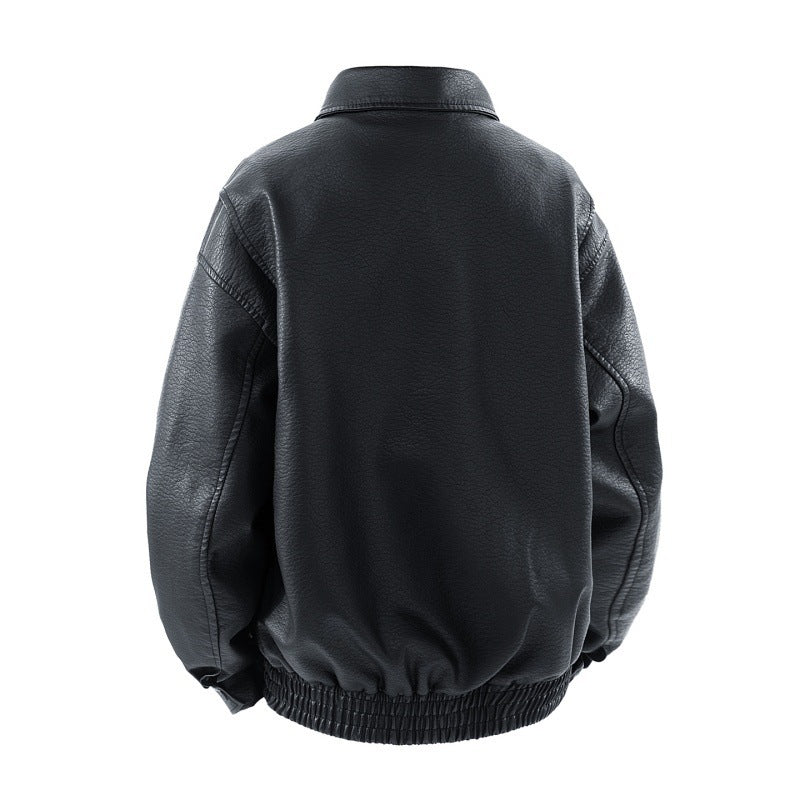 Herren Coole Kunstlederjacke mit praktischen Taschen Echo Archiv