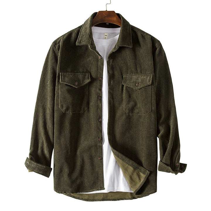 Herren Karierte Overshirt aus hochwertigem Baumwollmischung mit Brusttaschen Echoarchiv