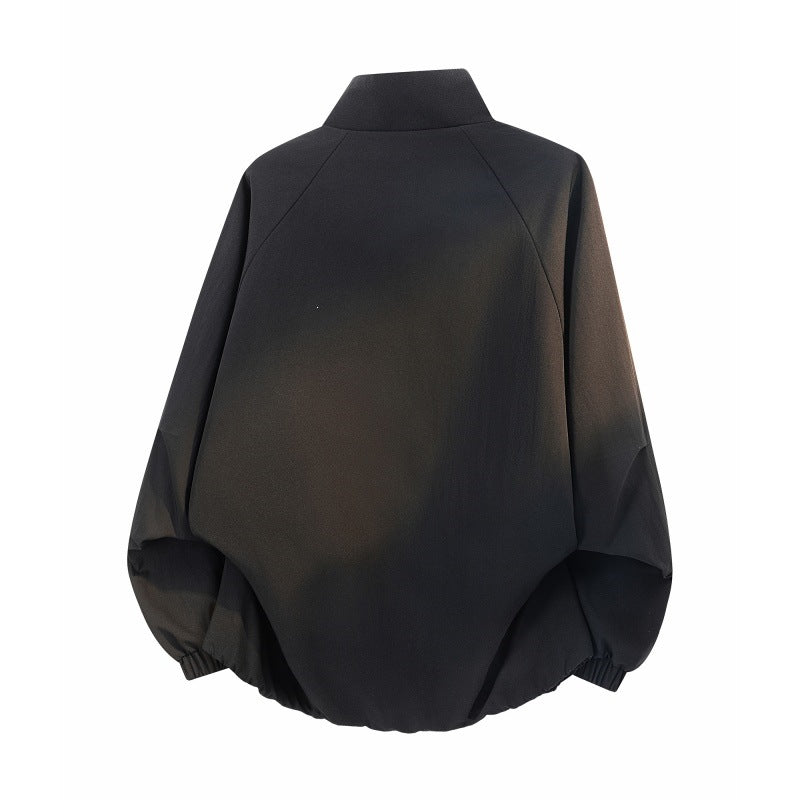 Damen Leichte Oversize Übergangsjacke mit Raglanärmeln, Reißverschluss und Kontrasteinsätzen Echoarchiv