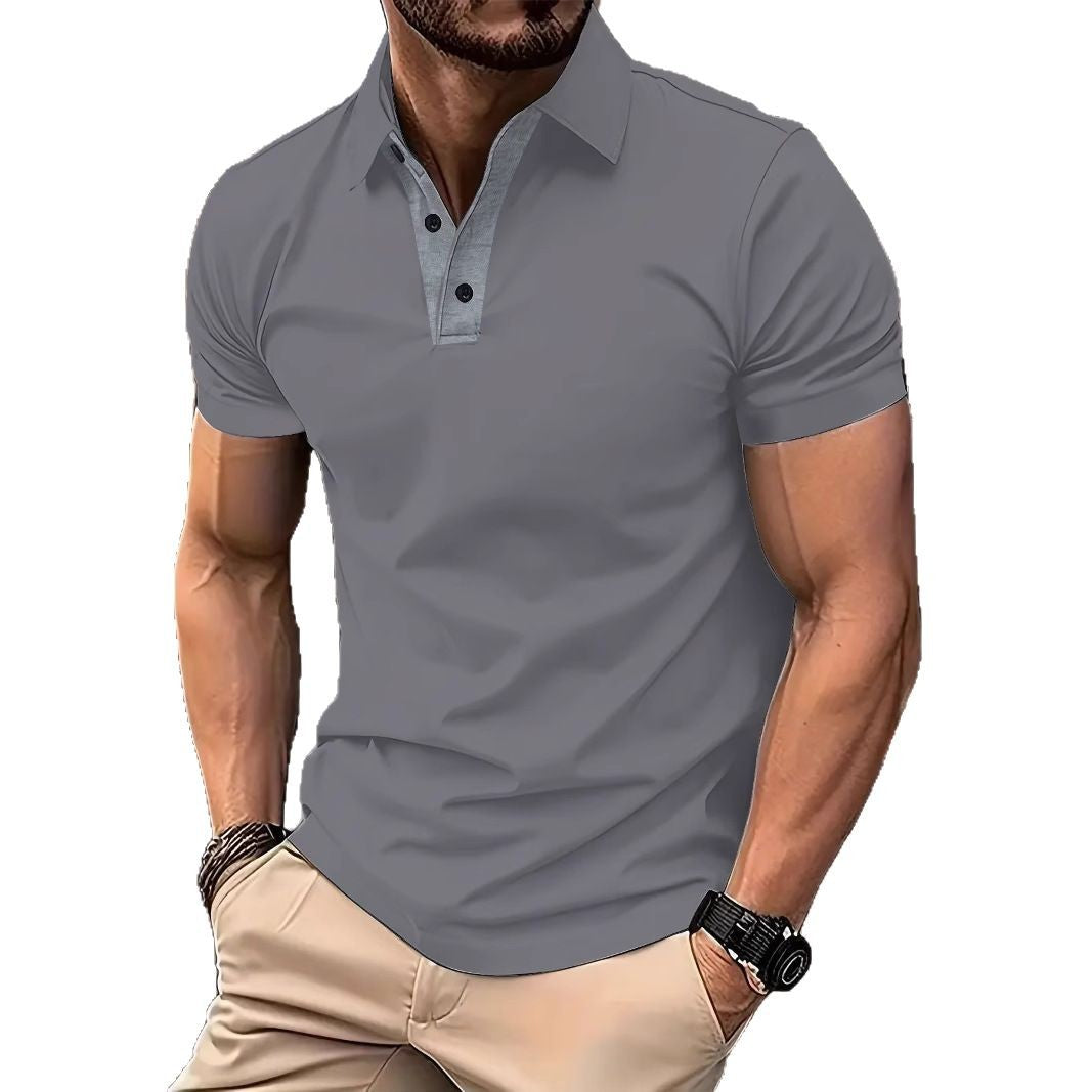 Herren Poloshirt mit modischen Kragenakzenten und atmungsaktivem Stoff Echoarchiv