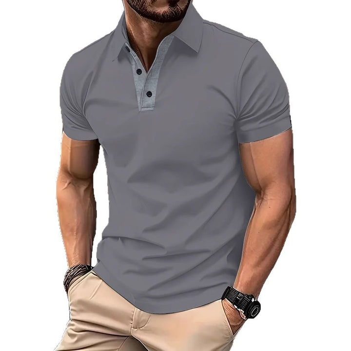 Herren Poloshirt mit modischen Kragenakzenten und atmungsaktivem Stoff Echoarchiv