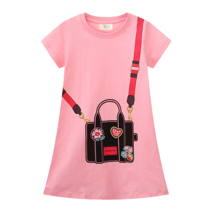 Mädchen T-Shirt Kleid mit kreativem Taschenmotiv Echo Archiv