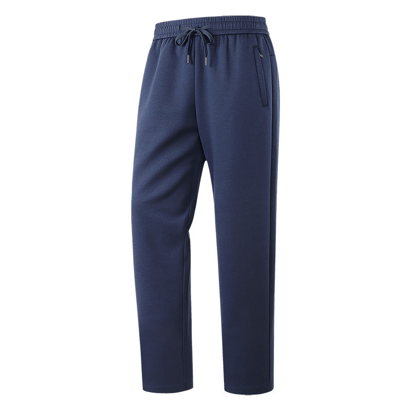 Herren Slim-Fit Freizeithose aus atmungsaktivem Funktionsfleece mit Kordelbund, Reißverschlusstaschen & Rippbündchen Echoarchiv