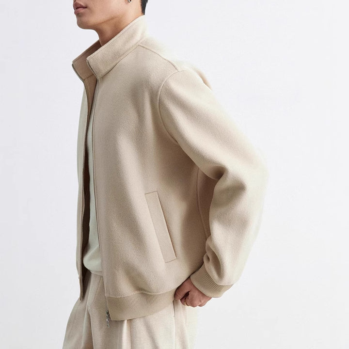 Herren Reißverschluss-Wollblouson mit Stehkragen Echoarchiv