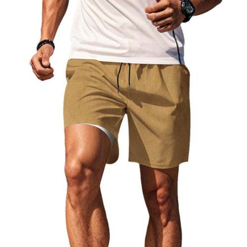 Herren nan zweilagige Badeshorts mit integrierter Kompressions-Innenhose und versteckter Handytasche Echo Archiv