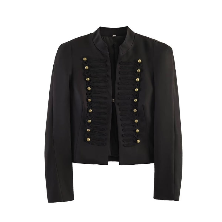 Damen Kurzblazer im Parade- und Militärlook mit dekorativen Kordelapplikationen und Zierknöpfen Echo Archiv