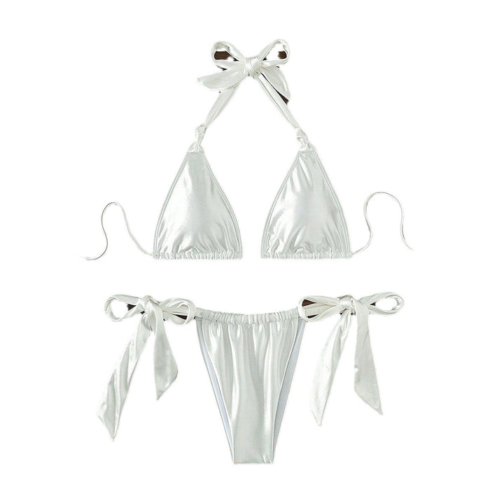Damen Stilvoller Triangel-Bikini mit Schleifen-Details Echo Archiv
