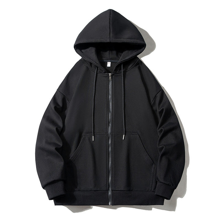 Herren Kapuzensweatjacke mit durchgehendem Reißverschluss, Oversize‑Schnitt und Raglanärmeln Echo Archiv