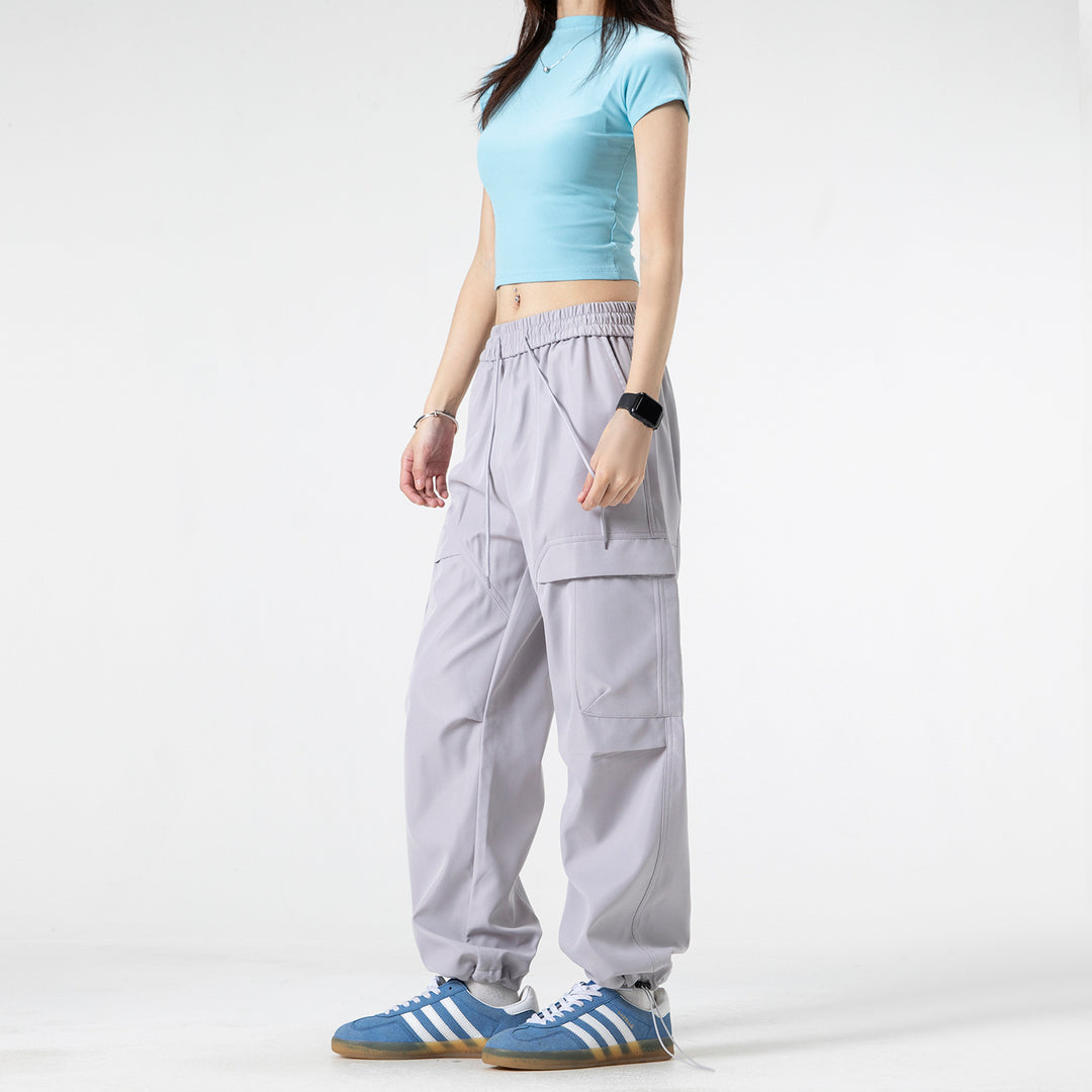 Unisex Weite Cargo-Hose im Utility-Baggy-Stil mit Elastikbund und verstellbaren Beinabschlüssen Echo Archiv