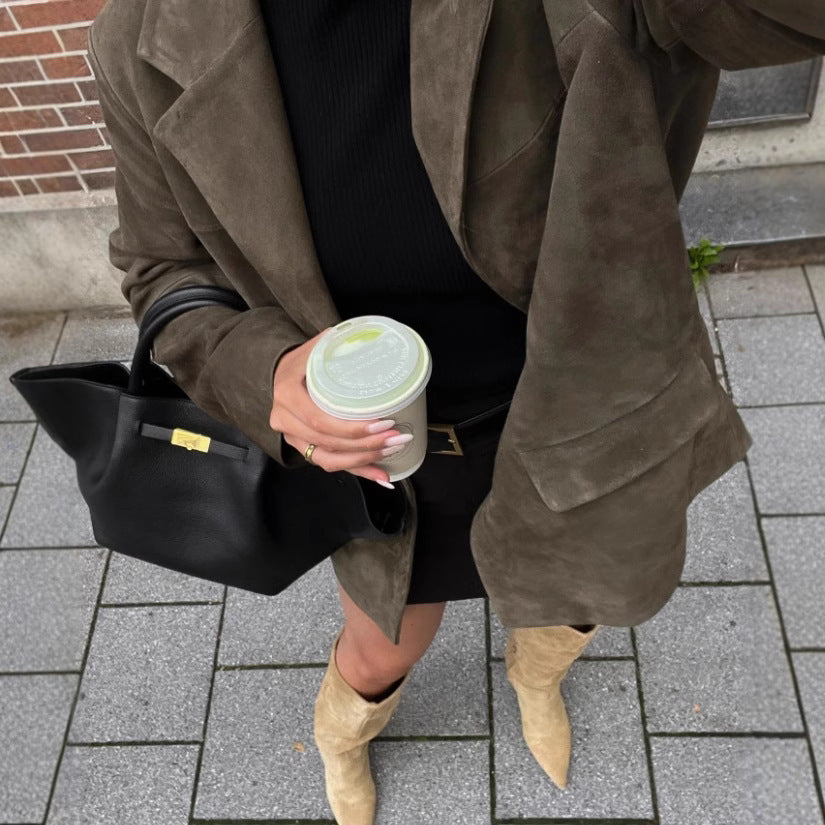 Damen Modische Sakko-Jacke