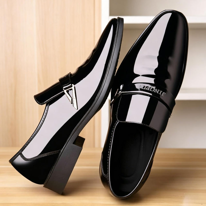 Herren Elegante Schnürschuhe mit Hochglanz Echoarchiv