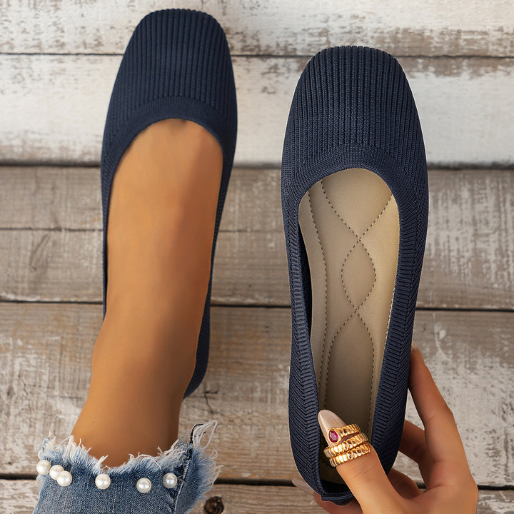 Damen Flexible Strick‑Slipper mit orthopädisch gepolstertem Fußbett Echoarchiv