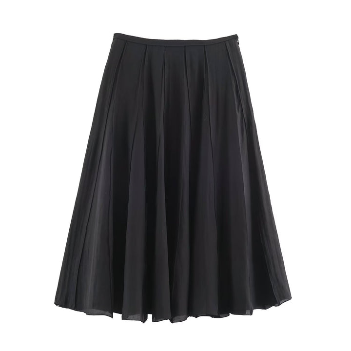 Damen Langer Plissee Maxirock mit Chiffonlage und seitlichem Reißverschluss Echo Archiv