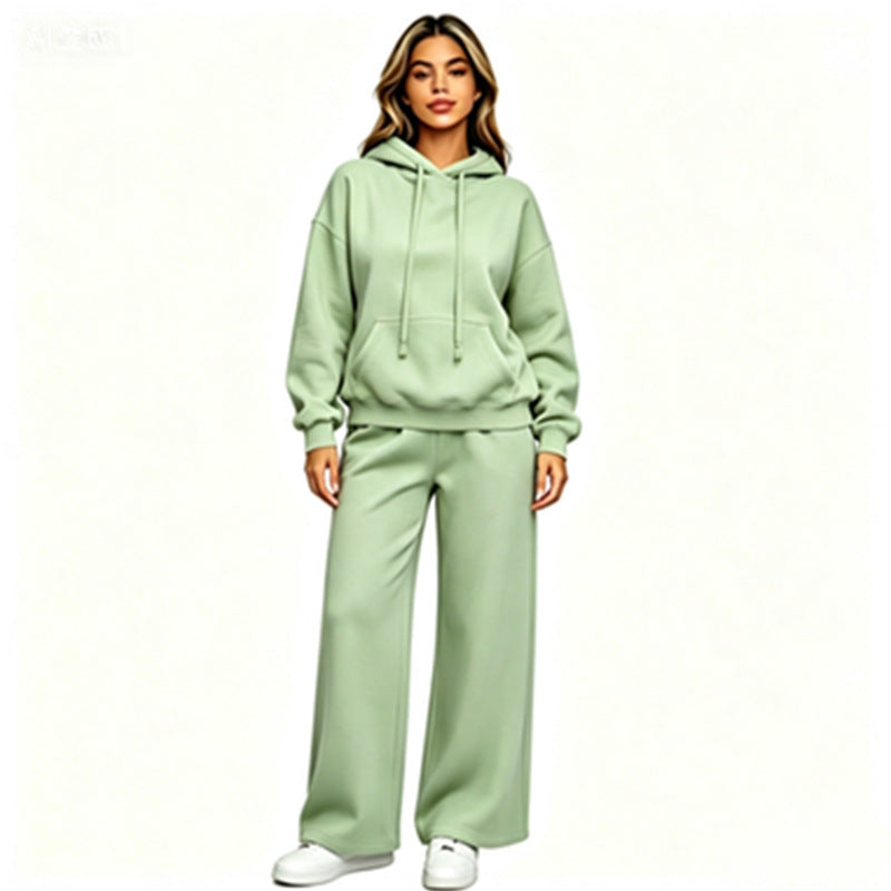 Damen Bequemer Oversized Hoodie mit weiten Jogginghosen Echoarchiv