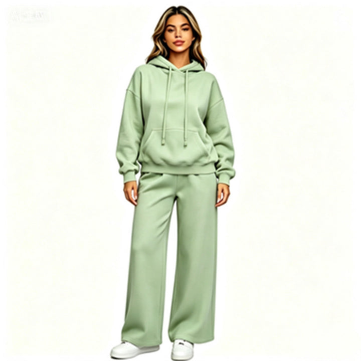 Damen Bequemer Oversized Hoodie mit weiten Jogginghosen Echoarchiv