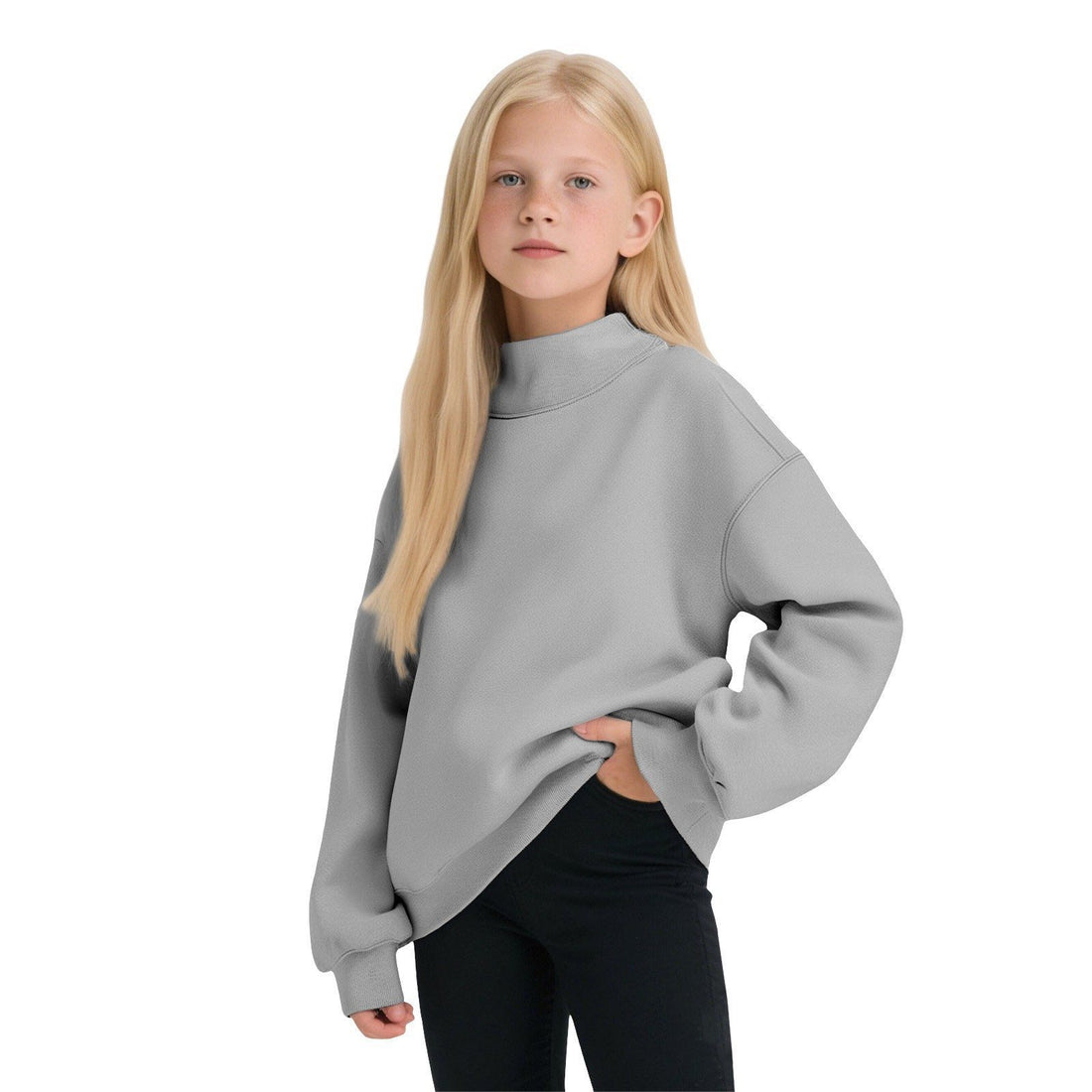 Damen Lässiges Funnel-Neck Sweatshirt im Oversize‑Schnitt mit überschnittener Schulter Echo Archiv