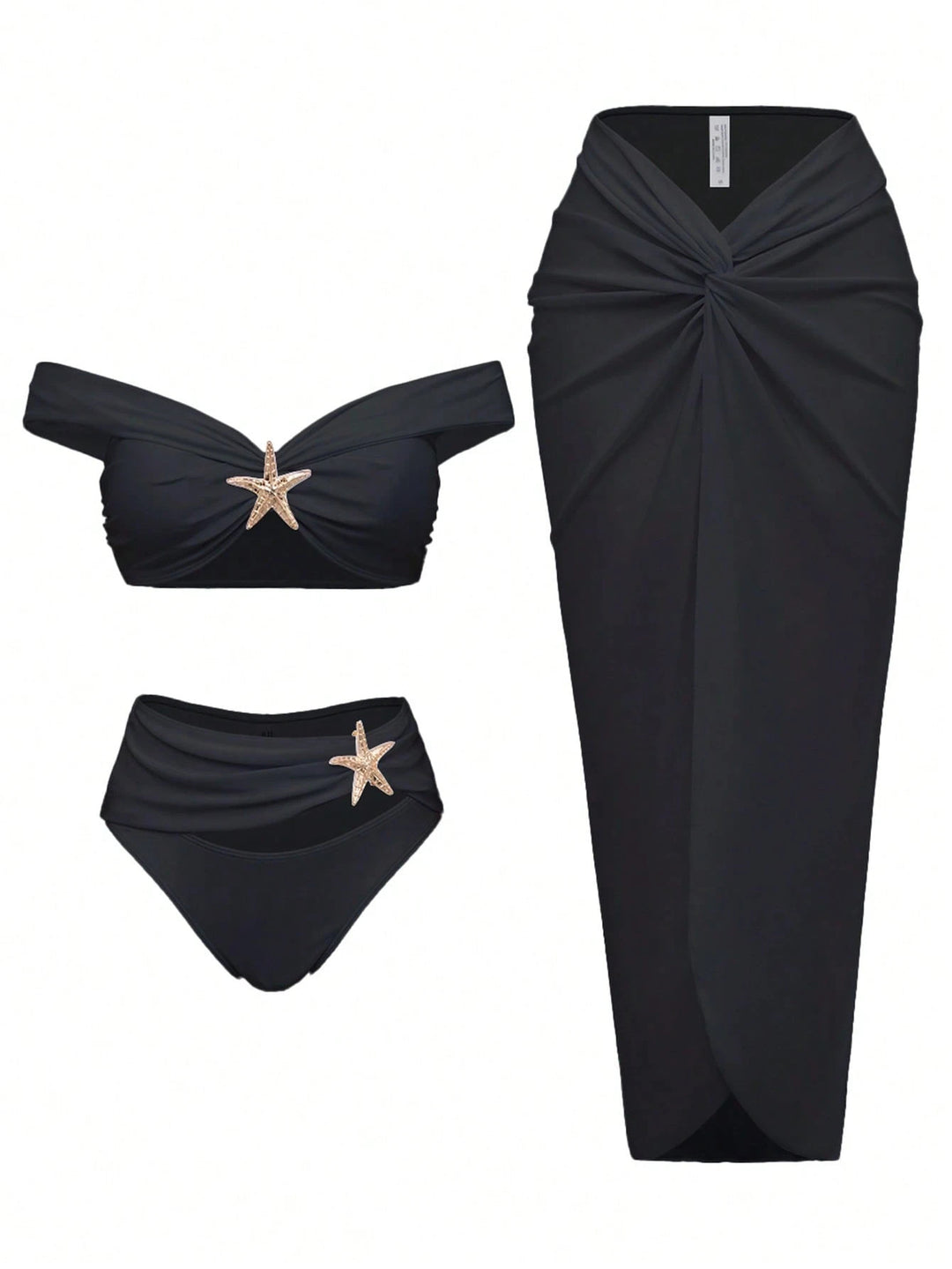 Damen Bikiniset mit Wickelrock und eleganten Schmuckdetails Echo Archiv
