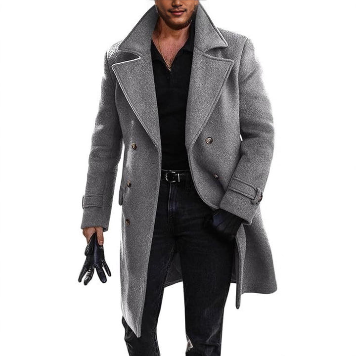 Herren eleganter Langmantel mit doppelter Knopfleiste Echoarchiv