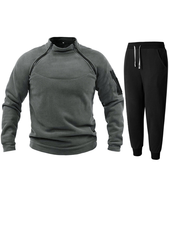 Herren Funktions-Fleecejacke mit elastischen Sporthosen Echoarchiv