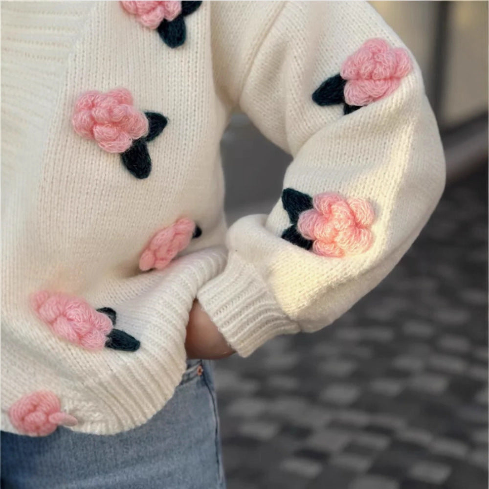 Damen Strickjacke mit Blumenmuster Echo Archiv