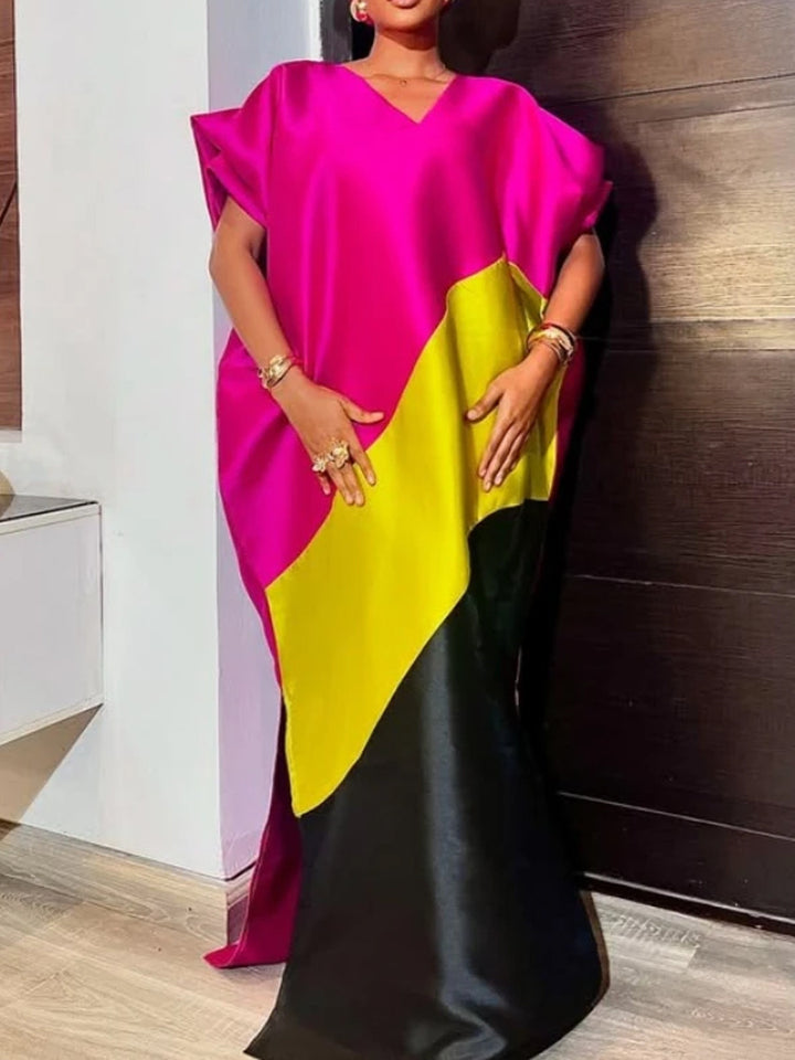 Damen asymmetrisches Kaftan-Kleid mit voluminösen Ärmeln Echo Archiv
