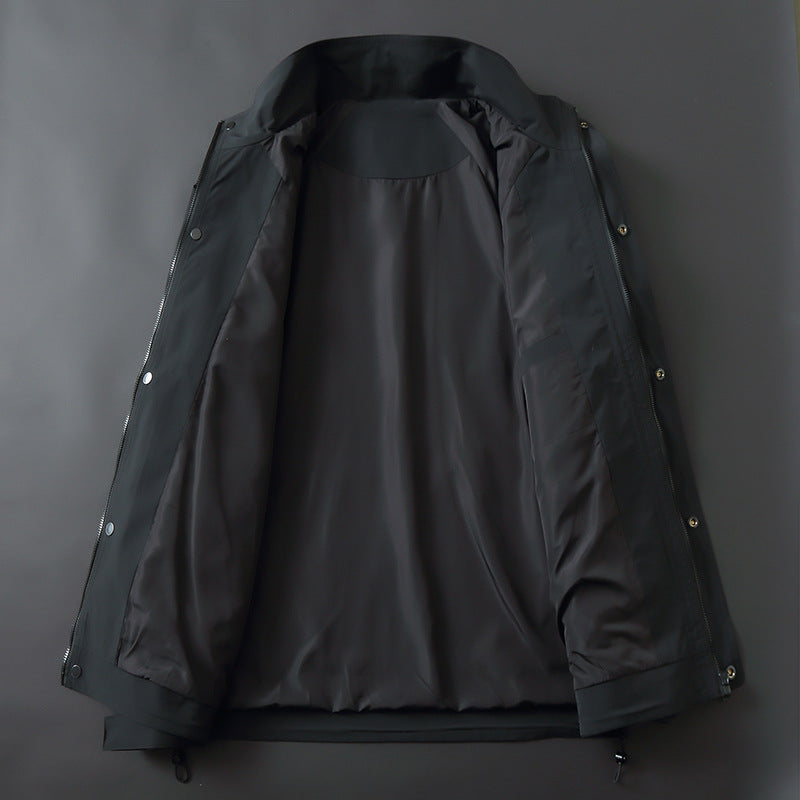 Herren Leichte technische Übergangsjacke mit Stehkragen, Reißverschluss und Multifunktionstaschen Echo Archiv