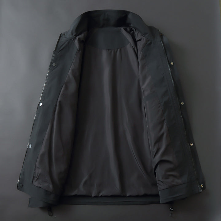 Herren Leichte technische Übergangsjacke mit Stehkragen, Reißverschluss und Multifunktionstaschen Echo Archiv