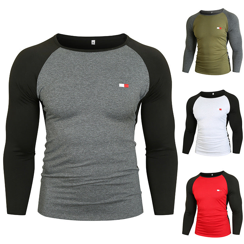Herren Langarm-T-Shirt mit Raglanärmeln und hochwertiger Baumwolle Echoarchiv