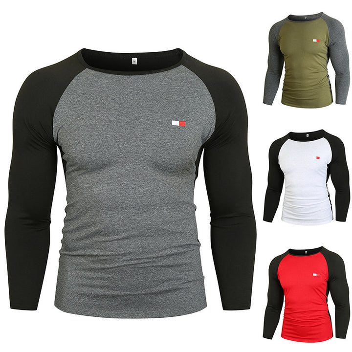 Herren Langarm-T-Shirt mit Raglanärmeln und hochwertiger Baumwolle Echoarchiv