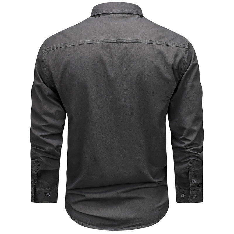 Herren Funktionales Langarmhemd mit Taschen Echo Archiv