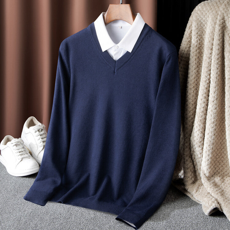 Herren V-Ausschnitt Pullover Echoarchiv