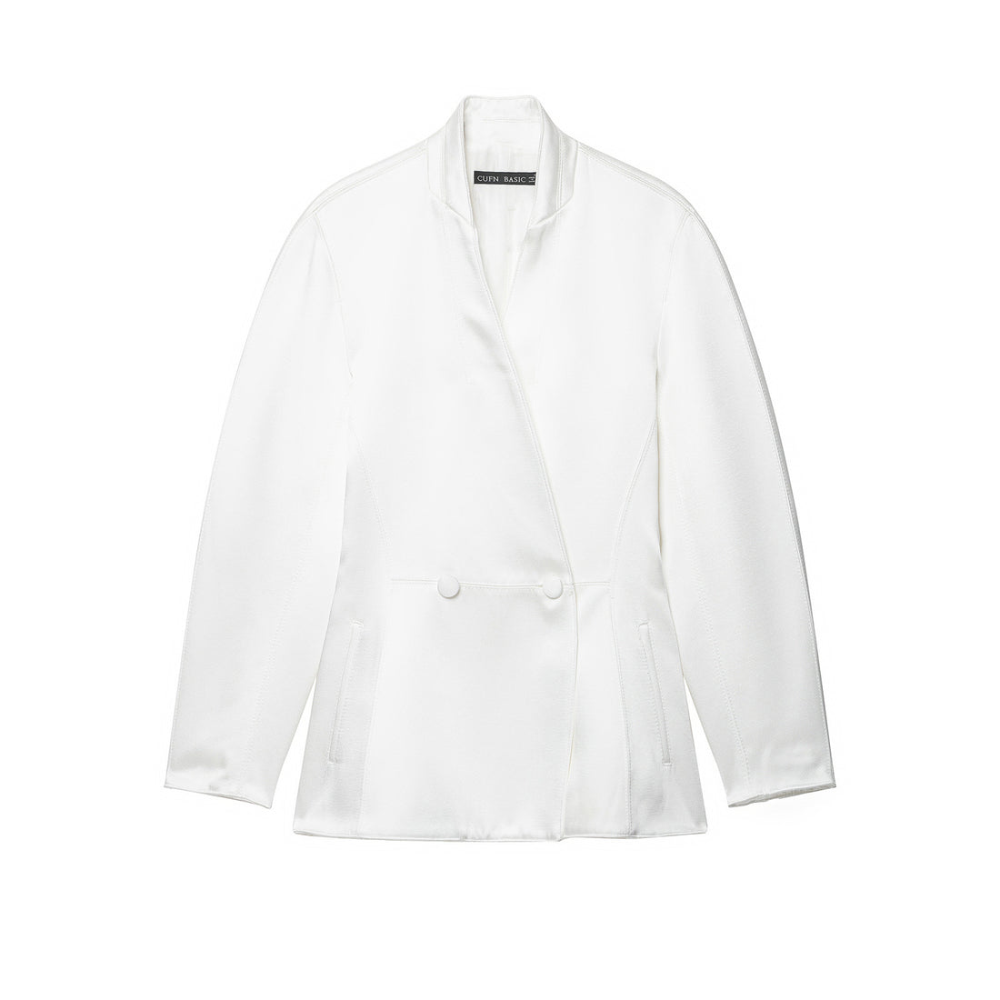 Damen Taillierter Doppelreihiger Blazer mit Stehkragen Echoarchiv