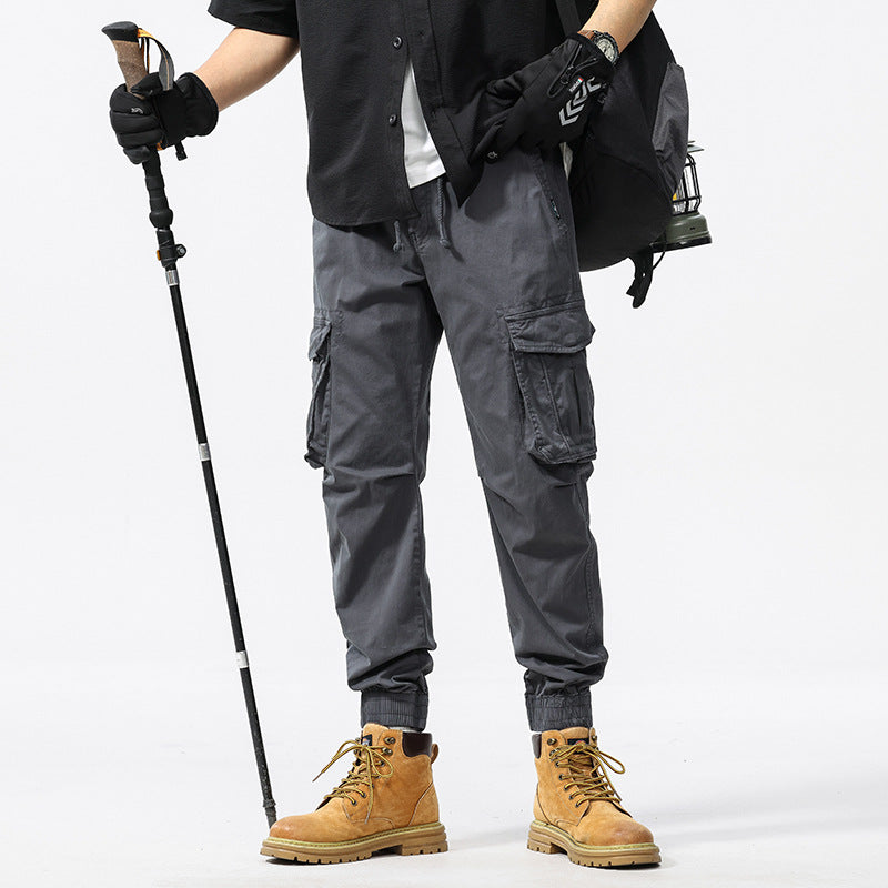 Herren Baumwoll‑Canvas Cargo‑Jogger mit elastischem Bund, Multifachtaschen und gerippten Knöchelabschlüssen Echo Archiv