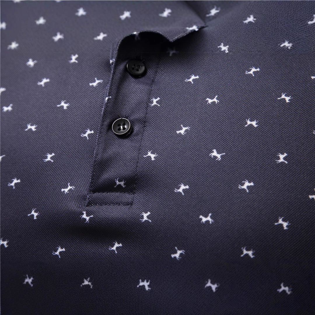 Herren Polohemd mit modernem floralem Design und hochwertiger Baumwollqualität Echoarchiv