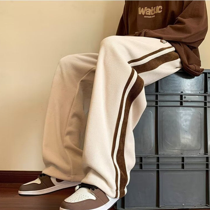 Herren Bequeme Chino-Hose mit Kontraststreifen Echoarchiv