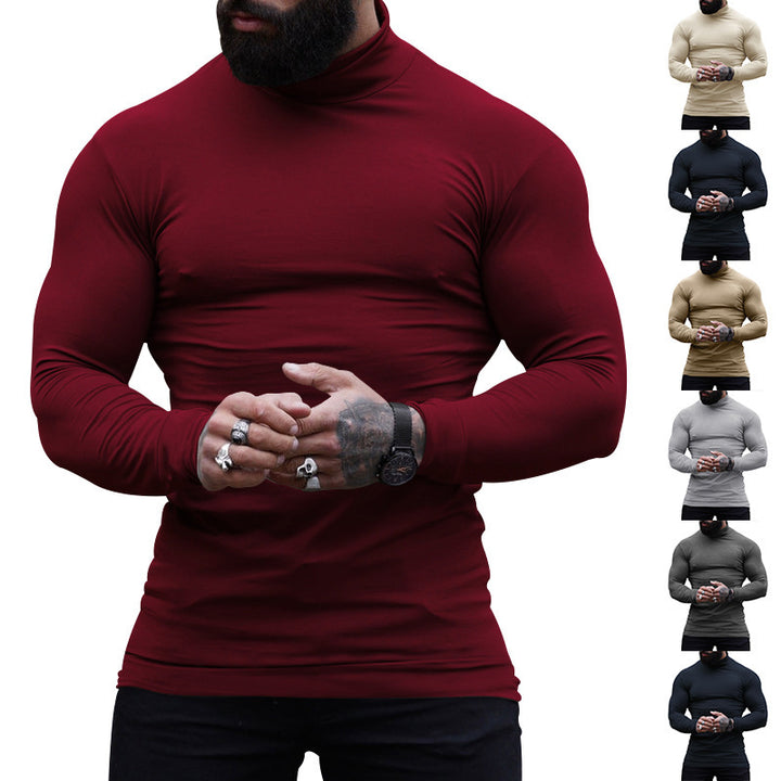 Herren Schmal geschnittenes Rollkragen-Feinstrickshirt mit Stretchkomfort – Marzano